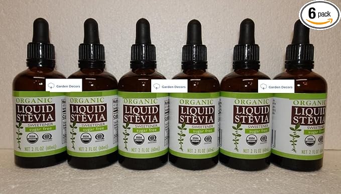 Trader Joe Organic Liquid Stevia Sweetener Sugar Free 2fl oz 60ml (6 Bottles)