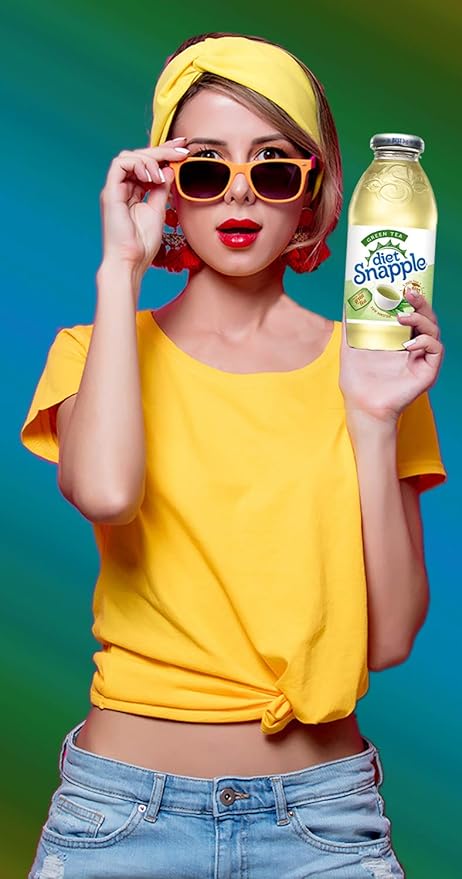 Diet Snapple - Diet Green Tea - 16 oz (9 Plastic Bottles)