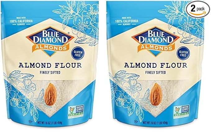 Blue Diamond Almonds Almond Flour Gluten Free Blanched Finely Sifted 1 Lb (Pack of 2)