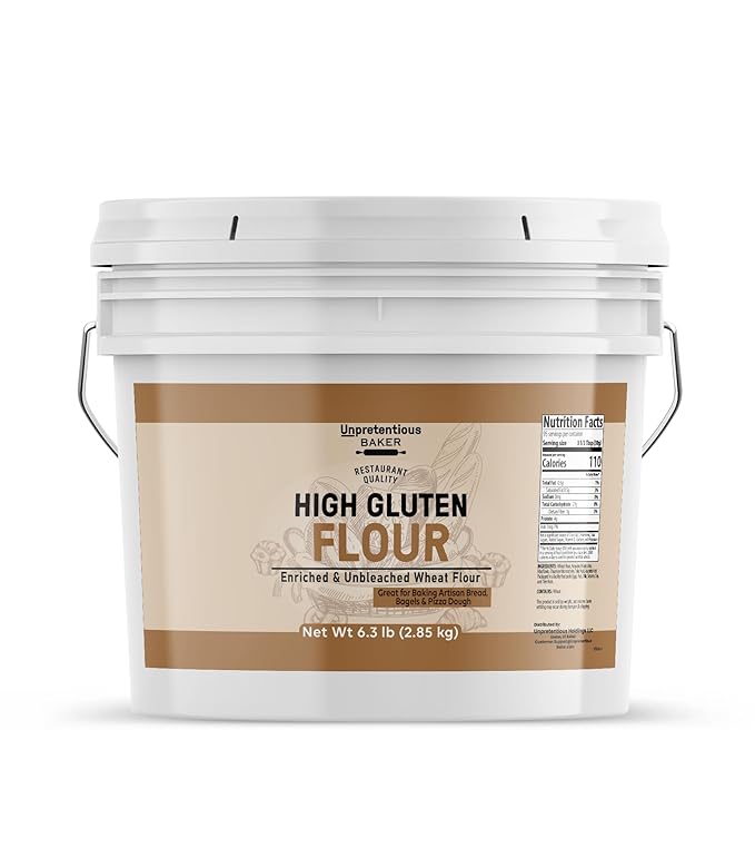 Unpretentious High Gluten Flour 1 Gallon Bucket Artisan Bread Bagels Pizza