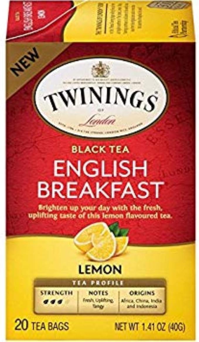 Twinings English Breakfast Tea Tea Bags 20-Count Boxes (Pack of 6) (Value Bulk Multi-Pack)