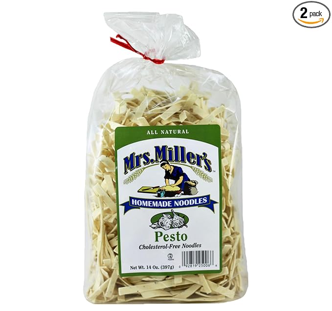 AmishTastes Mrs. Miller's Old-Fashioned Pesto Noodles 14 Oz. (Pack of 2)