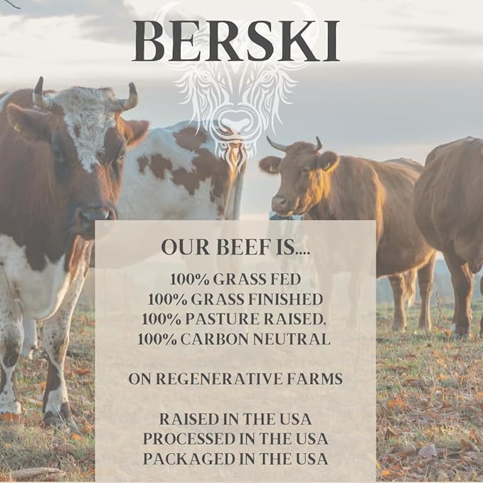 BERSKI Bundle Salted + Salt &amp Pepper Beef Sticks – 100% Grass-Fed Grass-Finished – Ancestral Blend with Liver &amp Heart – Keto Paleo – Regeneratively Raised USA Beef – 2 Pack (1oz Sticks)