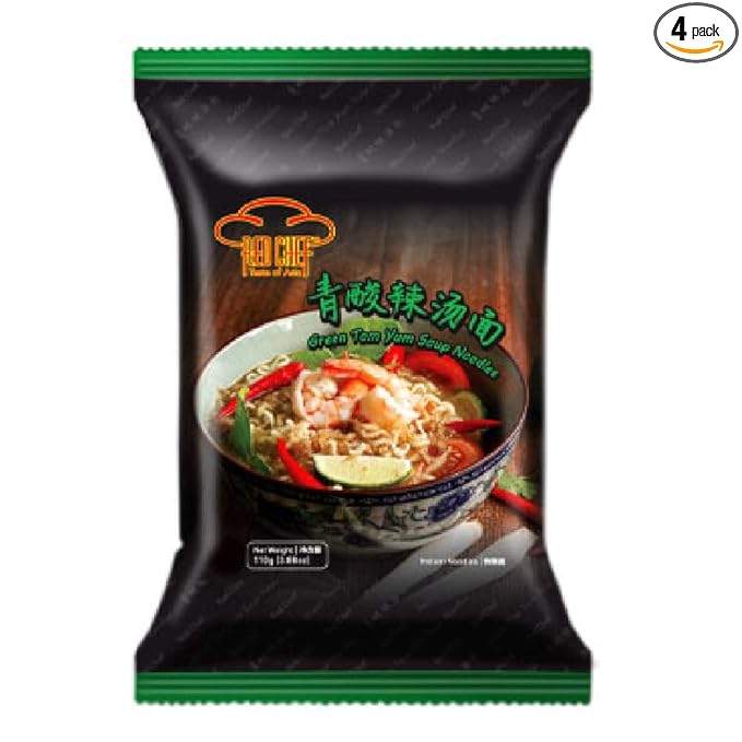Red Chef Instant Noodles 90g/105g/110g/115g (Green Tom Yum Soup 110g 4 Packs)