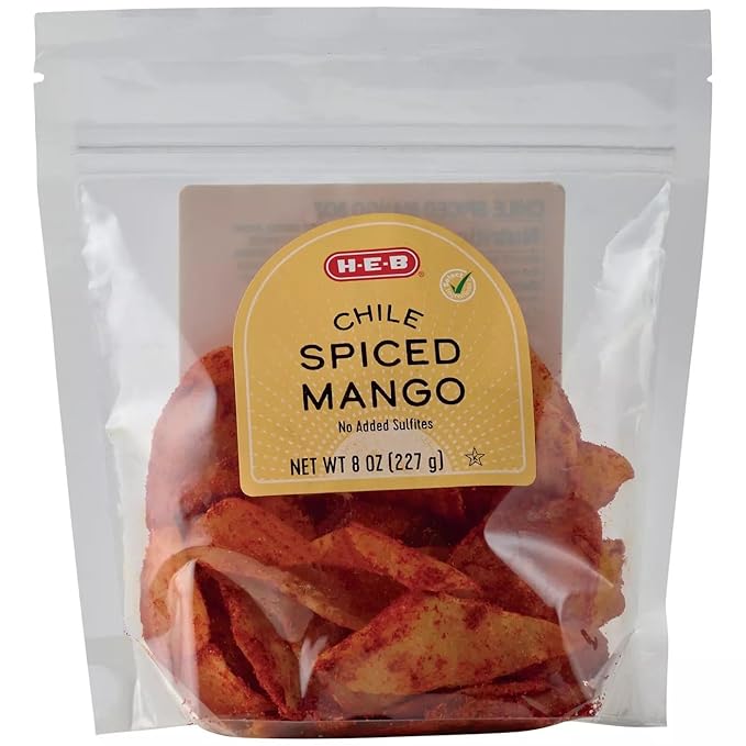 Generic H‑E‑B Chile-Spiced Dried Mango 8 oz 4 bags Normal