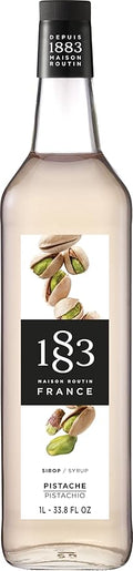 1883 Pistachio Syrup for Drinks Made in France 1 Liter Glass Bottle