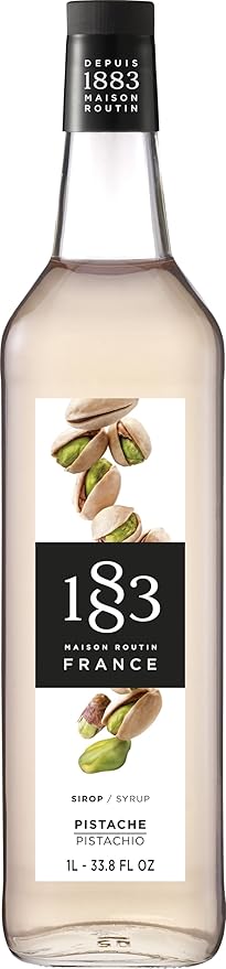 1883 Pistachio Syrup for Drinks Made in France 1 Liter Glass Bottle
