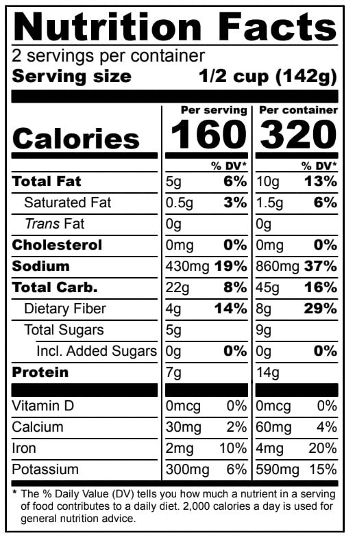 Fillo's Panamanian Garbanzo Beans Ready to Eat Beans 10 oz Pk of 6 Gluten-Free Preservative-Free Microwavable Meals Non-GMO Vegan Plant Protein