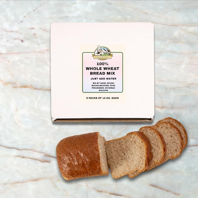 Bakerdale 100% Whole Wheat Bread Mix 12 Oz (6 Pk)