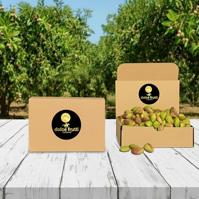 Dolce Frutti Raw Shelled Pistachios- 1 Lb Organic No Shells Unsalted Kernels Non-GMO Crunchy Pistachio Nuts Healthy Snacks Perfect for Baking &amp Cooking