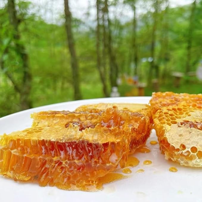 MEIMIDUO 1 box of 9 bags of honey bars - from a pure beekeeping farm without additives. Independent disposable spoon packaging clean and hygienic ready to eat super portable. Very suitable for lov