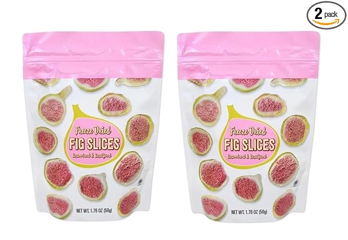 Freeze-Dried Fig Slices Unsweetened &amp Unsulfured 1.76 oz/50g – Pack of 2