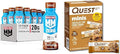 Muscle Milk Zero Protein Shake Chocolate 20g Protein Zero Sugar 100 Calories Calcium Vitamins A C &amp D 4g Fiber Energizing Snack Workout Recovery Packaging May Vary (12 Pack) and Quest N
