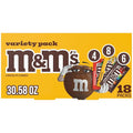 M&ampM'S Milk Chocolate Candy Variety Pack Full Size Pack of 18 Bulk Candy Chocolate
