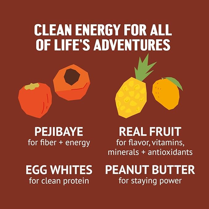 PEJI BAR Superfood Energy Bars | Choco Nana Banana Chocolate Flavor | Gluten Free 7g Protein Fiber Whole Ingredients No Sugar Added | Adventure Ready Snack 12 Count