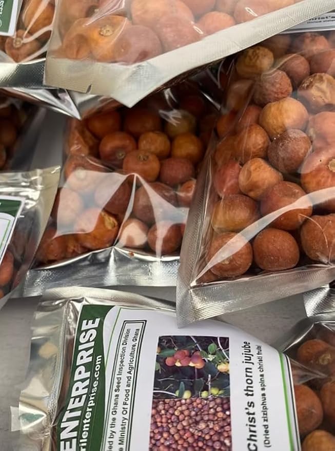 Christ's thorn jujube (Ziziphus spina-christi) quality dried fruits 100% natural and organic including phyto sanitary certificate (1000g)