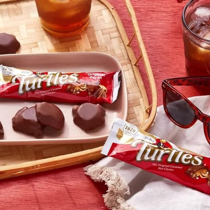 DeMet's Turtles Milk Chocolate Caramel Nut Cluster Bar (1.76 Ounce 3-Piece Bar 24 Count) Perfect Grab-N-Go Snack or Sit &amp Savor
