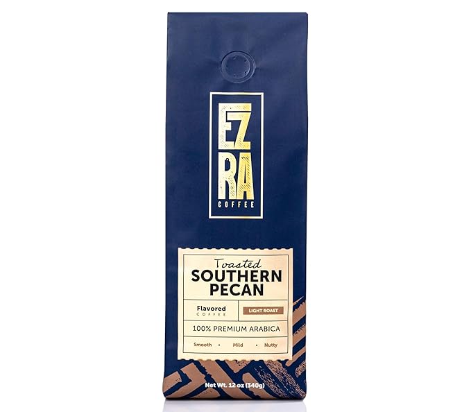 Ezra Coffee Toasted Southern Pecan Light Roast Whole Beans Coffee - 12 ounce