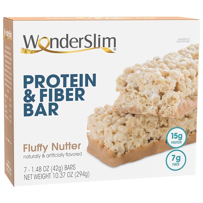 Wonderslim Protein Fiber Bar Bundle Fluffy Nutter &amp Fluffy Vanilla Crisp