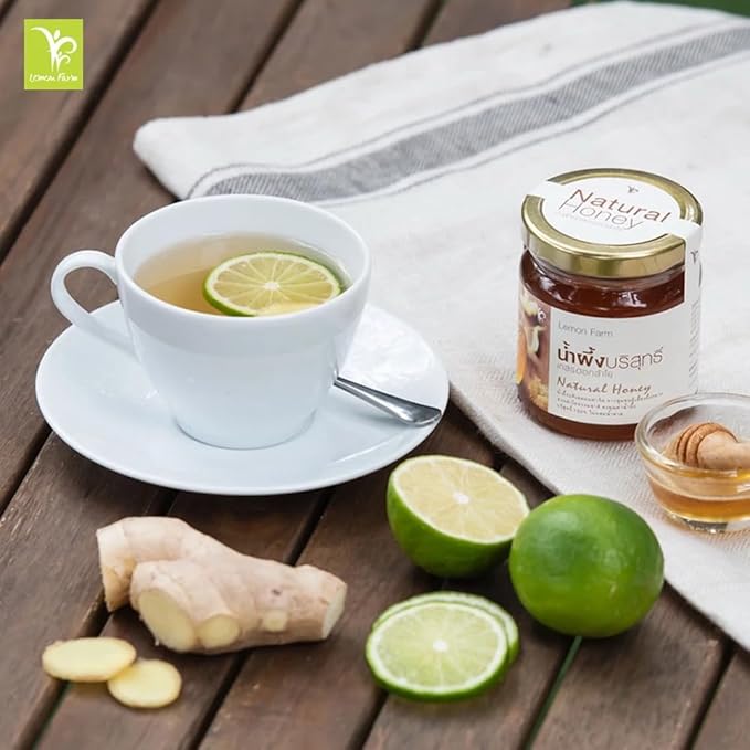 เลม่อน Pure Natural Honey – Unprocessed &amp Sweet for Everyday Use 180ml