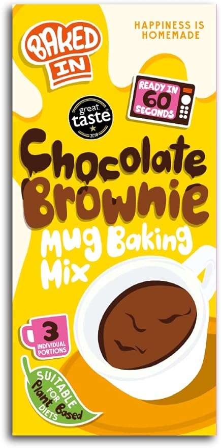 Bakedin 3pk Mug Cakes Belgian Chocolate Brownie Mix