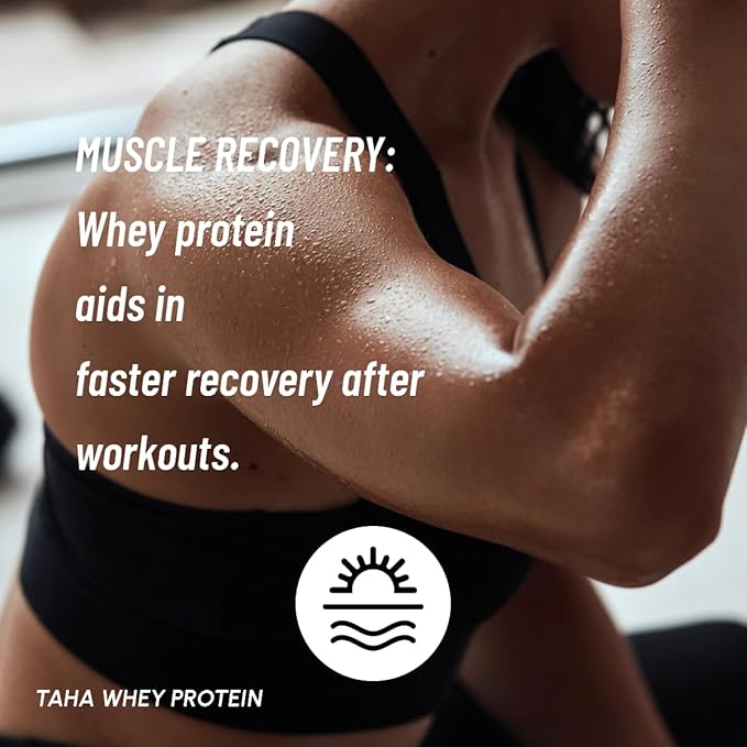 Taha Health &amp Nutrition Vanilla Flavored Whey Protein Concentrate Powder 25g Protein 140 Calories 2g Sugar | New Zealand Grass-Fed Free-Range Dairy | Gluten and Soy Free Keto Kosher | 2LB