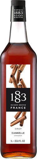 1883 Cinnamon Syrup for Drinks Made in France 1 Liter Glass Bottle