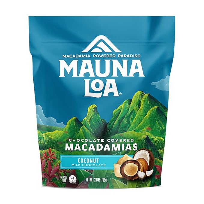 Mauna Loa Premium Roasted Macadamia Nuts Milk Chocolate Coconut Flavor 20 Oz Bag (Pack of 1)