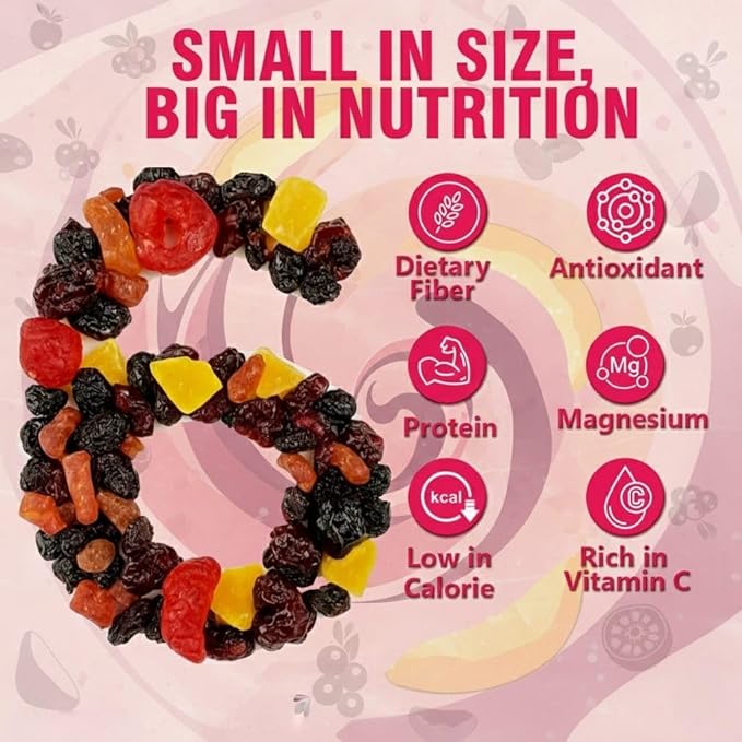 8 in 1 Berry Mix 200g Jar | Dried Berries | Cranberry | Strawberry | Blueberry | Kiwi | Pineapple | Mango | Black Raisins | Snacks | Ready to Eat