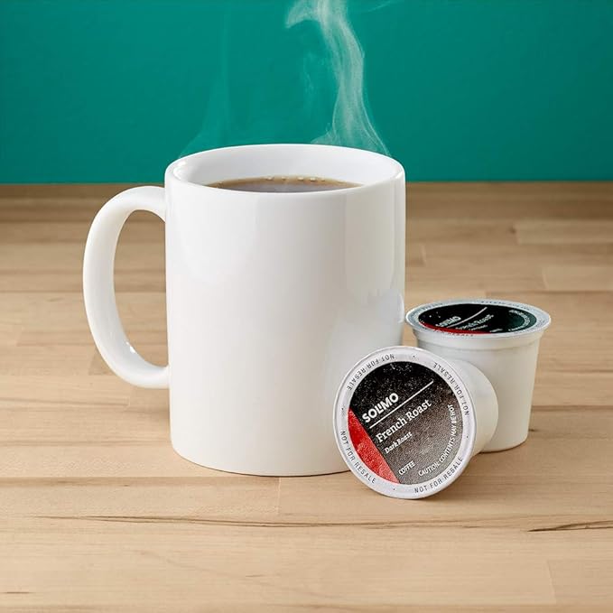Amazon Brand - Solimo Dark Roast Coffee Pods French Roast Compatible with Keurig 2.0 K-Cup Brewers 100 Count (Pack of 2)