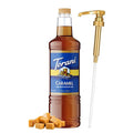 Torani Sugar Free Caramel Coffee Syrup 1 Liter Bottle with Pump Dispenser – Zero Calorie Flavored Syrup for Lattes Teas Cocktails &amp Desserts – Premium Quality