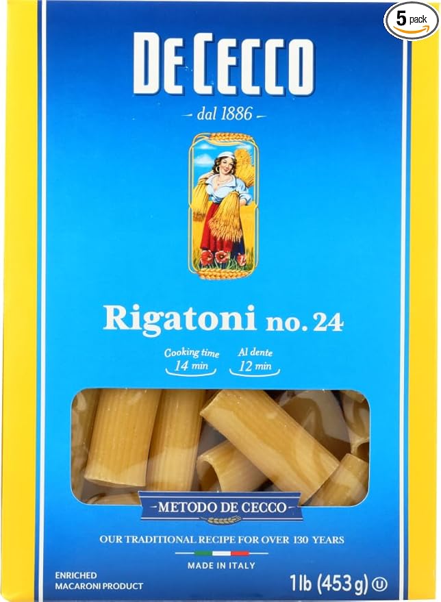 De Cecco Pasta Rigatoni 16 Ounce (Pack of 5) by De Cecco
