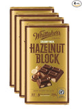 Whittaker's Hazelnut Chocolate Block 250g (Pack of 4)(Made in New Zealand)
