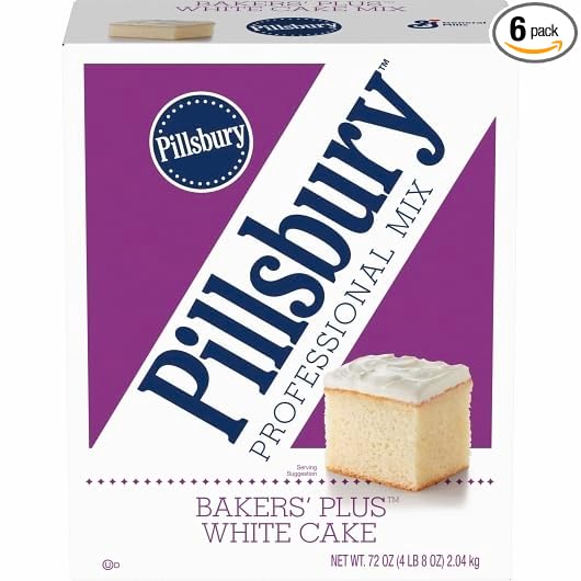 PillsburyTM Value Bakers' PlusTM Cake Mix White (6ct) 4 lb 8 oz