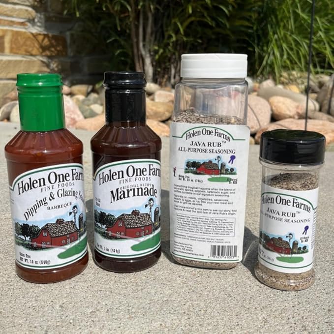Holen One | Java Rub and Seasoning | Roast and Rib Rub | Coffee Rub | Bold Flavor | Gluten Free | No MSG | Sea Salt | Use on Ribs Roasts Steaks Chicken and More | 5 oz Bottle | Pack of 6
