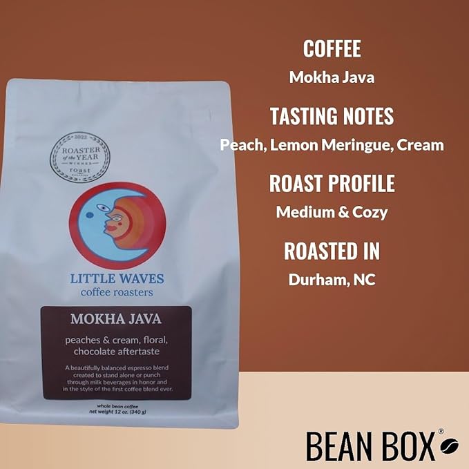 Mokha Java - Roasted by Little Waves Coffee - Whole Bean Coffee - 2 Pound Bag