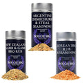 Grill the Globe Seasoning Trio – New Zealand Lamb Argentine Chimichurri &amp Korean BBQ Rubs | Gourmet International BBQ Set by Gustus Vitae