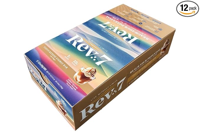 REV7 Ketone Energy Bars Pack of 12 - Salted Caramel Cashew Mousse