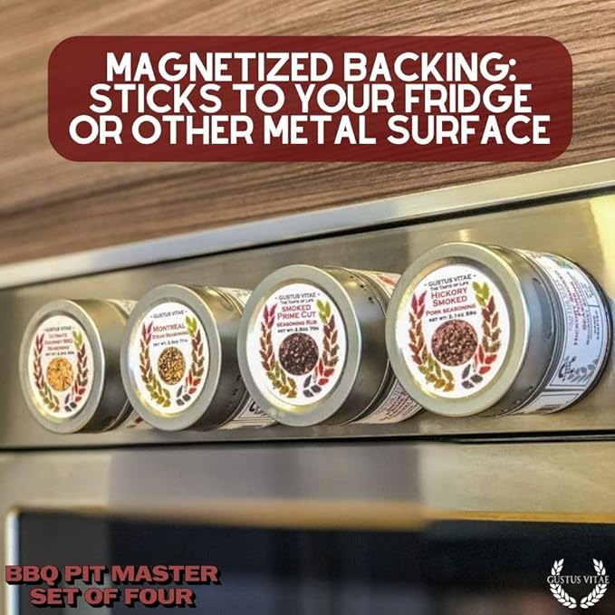 BBQ Pit Master Collection | 4 Gourmet Seasonings &amp Spice Rubs | All Natural Mon GMO | Hand Crafted in Small Batches | Made in USA | Sustainably Sourced Ultra Premium Spices | GLP-1 Friendly | Ma