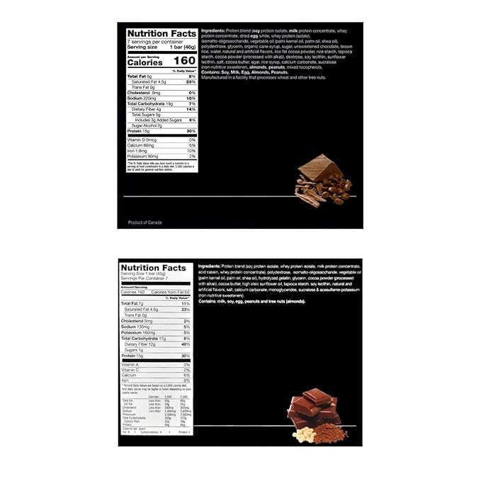 PROTIFIT - Low Calorie Choc-A-Lot Chip &amp Chocolate Crisp Protein Bar 2 Pack High Protein 15g Protein Low Carb Low Sugar Ideal Protein Compatible 7 Servings Per Box (2 Pack)