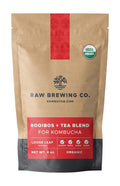 Kombucha.com Certified Organic Loose Leaf Rooibos &amp Tea - Kombucha Brewing Blends (Rooibos/Black/Green/White Tea Blend 8 oz + 50 XL FILTER BAGS) - 30% Rooibos 70% Tea