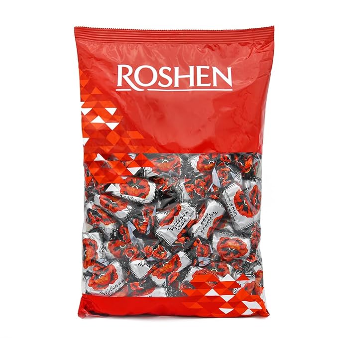 Krasniy Mak with Caramel Crumbs &amp Praline Filling Kosher Delicious Flavorful Sweets Bulk Gourmet Candy Candy 1kg/2.2lbs