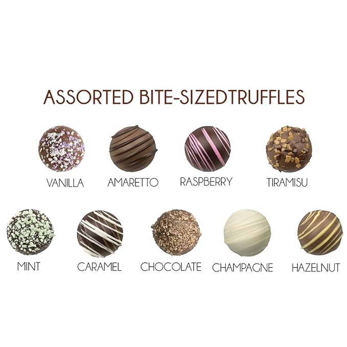 Chocolate Assortment Gift Box - Truffles Assorted Milk Dark White Chocolates Special Occassions (Perfect Trio)