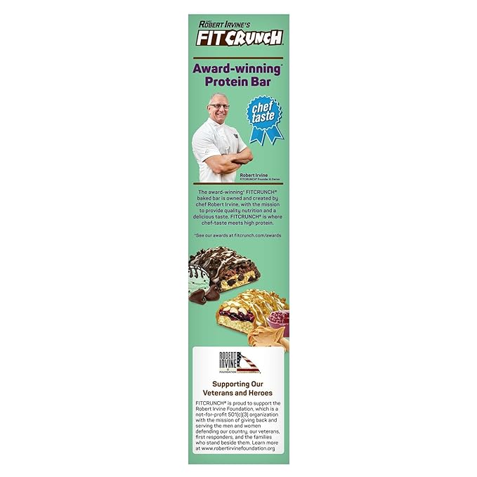FITCRUNCH Protein Bars Snack Size Variety Pack Gluten Free (18 Bars Mint Chocolate Chip &amp Peanut Butter Jelly)