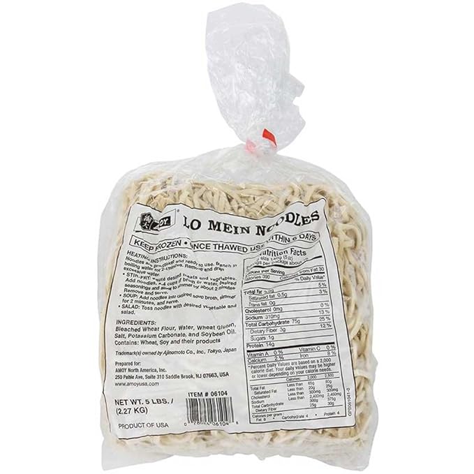 Amoy Lo Mein Noodles 5 Pound -- 4 per case.