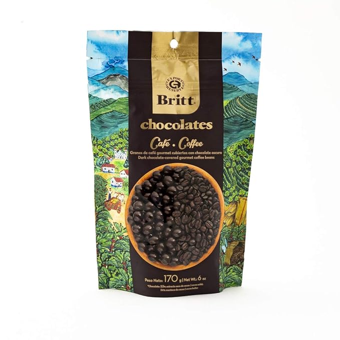 Cafe Britt® Chocolates – Gourmet Chocolate-covered Arabica Coffee Beans (Dark Milk and White Chocolate) (3 Pack) (6 oz) Gluten Free No Artificial Ingredients No Trans Fat Costa Rican Product
