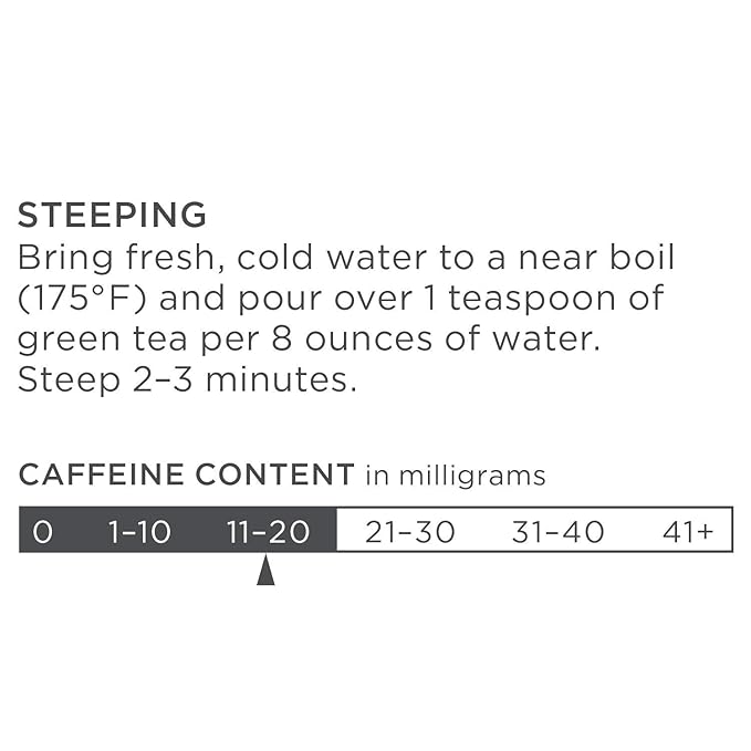 Tea Forte Invigorate Premium Organic Loose Leaf Caffeinated Green Tea Blend Canister Makes 35-50 Cups