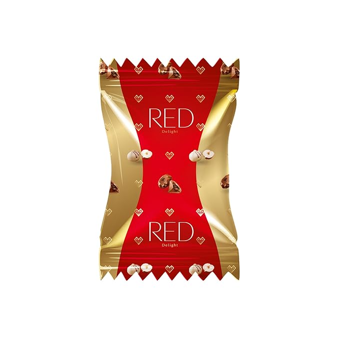 RED Delight®™ 100 Piece Chocolate Gift Box (100 Piece Gift Box w/Diamond Truffles Milk Chocolate w/Hazelnut &amp Macadamia Filling)
