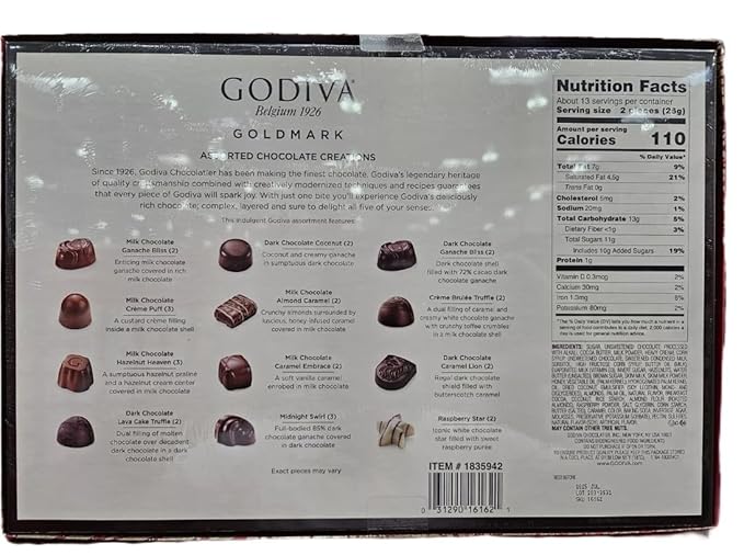 Godiva Assorted Chocolate Creations Spring Box 27 Pieces