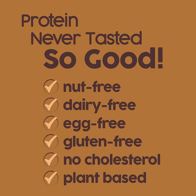 No Nuts! Caramel Mocha Protein Bars Nut-Free &amp School-Safe | 12g Plant Protein Dairy-Free Vegan Gluten-Free Non-GMO Organic Kosher | 12 Count